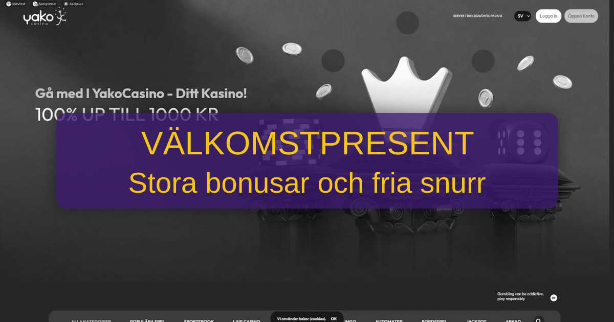 Yako Casino och välkomstbonusen för svenska spelare